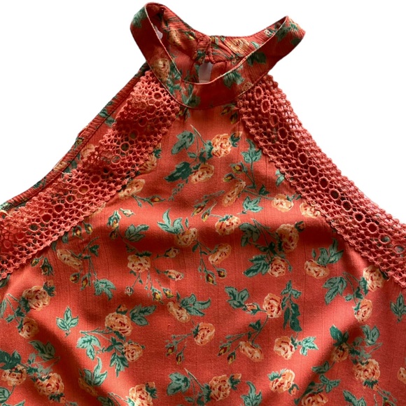 Adorable Angie Girls Sun Dress Halter Lace Peach Size M Great Condition! - Picture 5 of 13